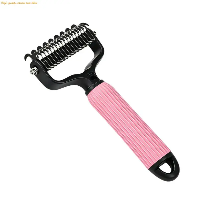 203F AntiSlip Handle Grooming Brush Deeply Cleans Undercoat Reduces Shedding