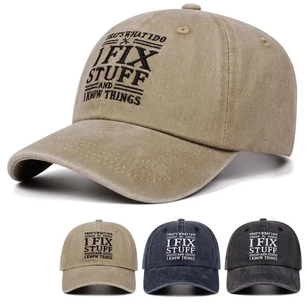 ifix stuff letter embroidery baseball caps dad hat women men outdoor hip-hop casual duck hats