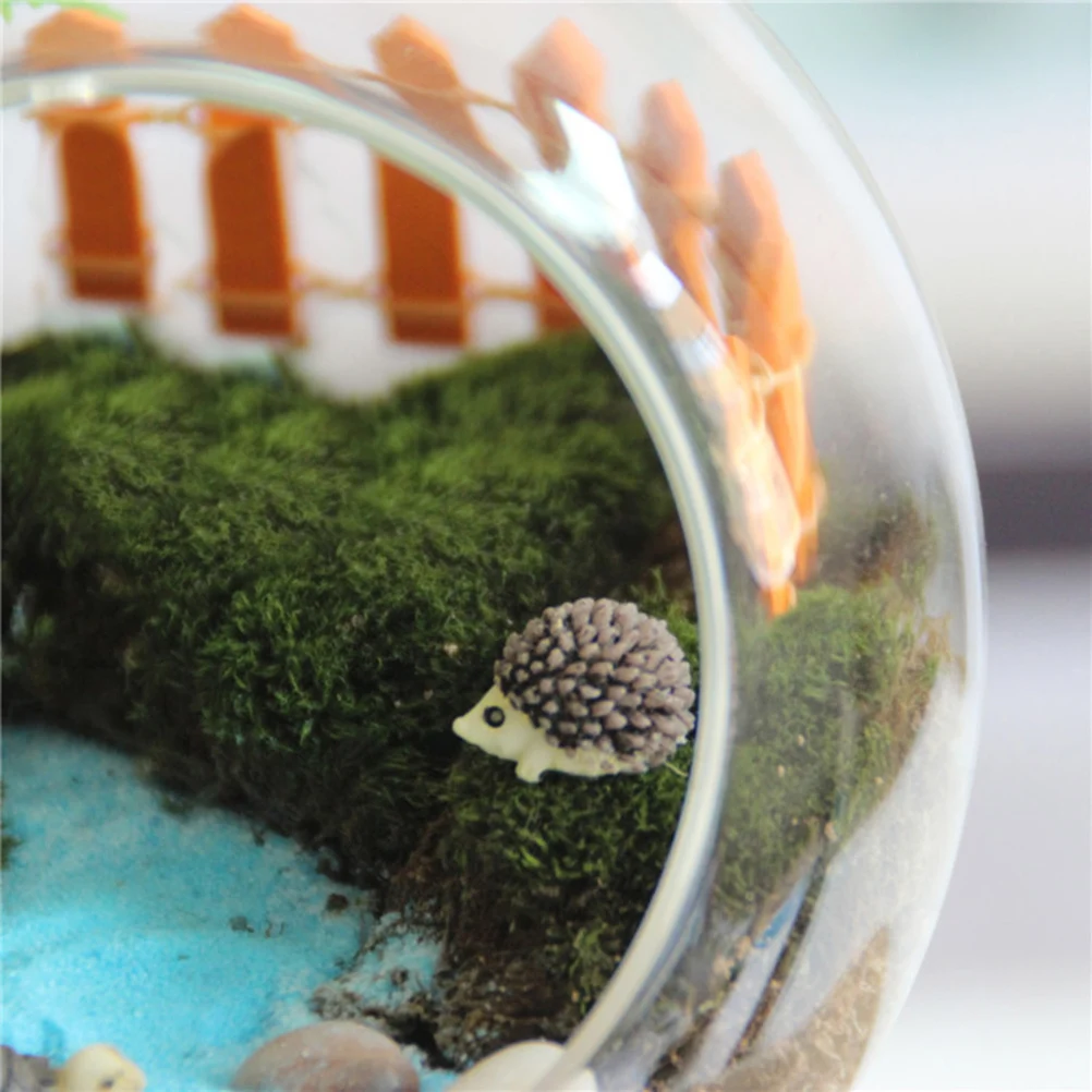 

10pcs Mini Hedgehog Figurines Garden Decor Ornament Micro Landscape Decoration For Terrarium Diy Scene Gift