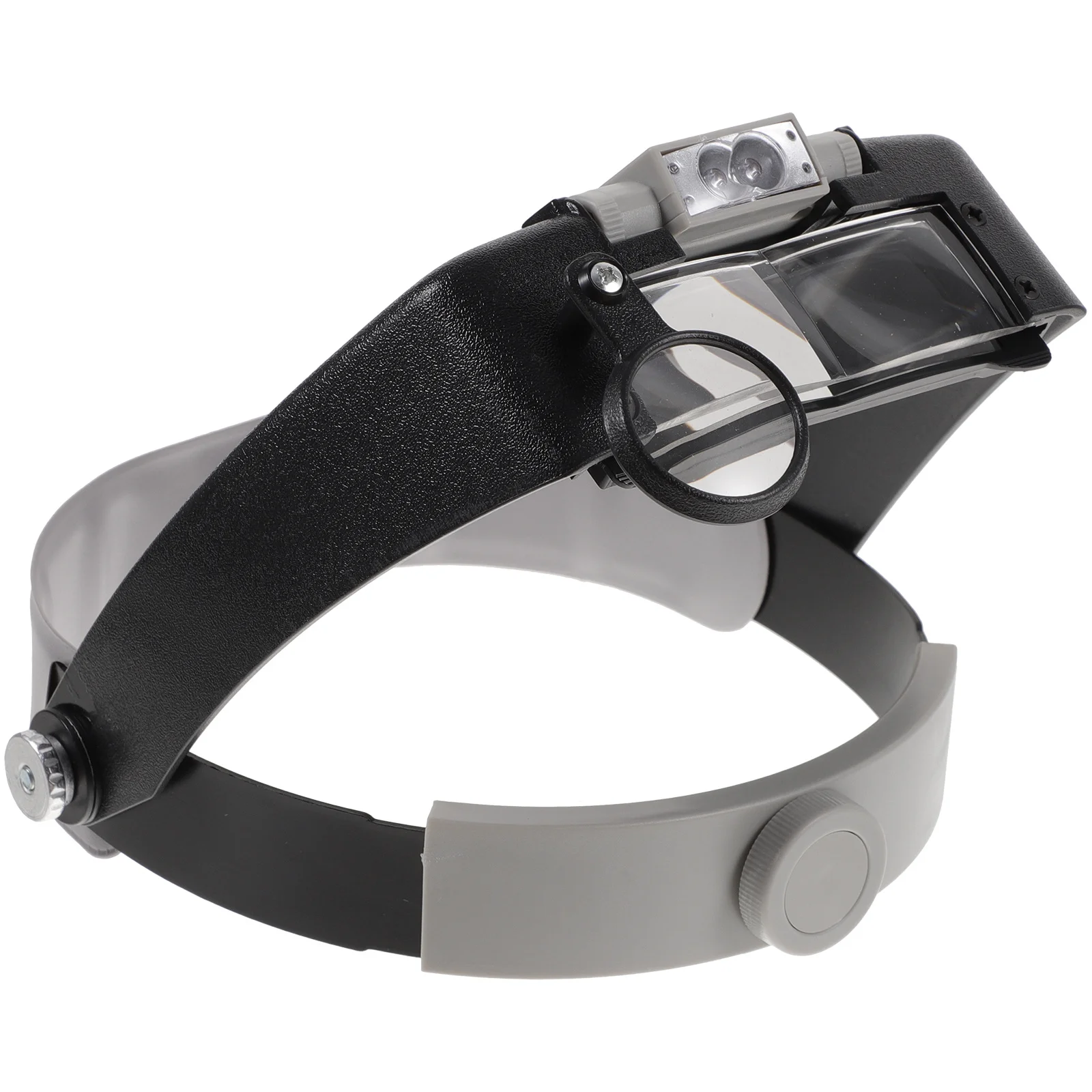 

Lighted Magnifying Glass LED HeadMounted Black ABS Acrylic Adjustable Headband Jewelry Embroidery Reading Repair Instruments
