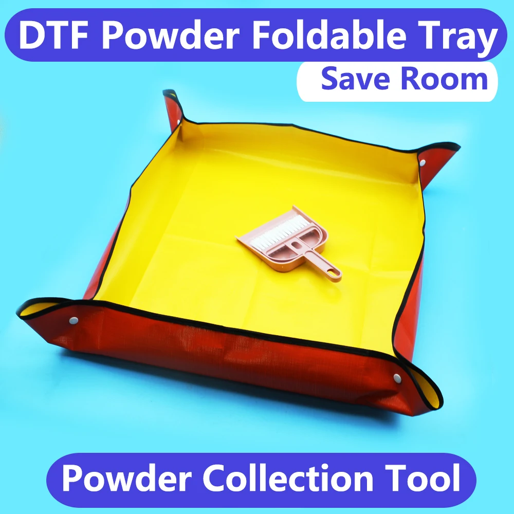 Foldable DTF Hot Melt Powder Shaker Tray Collection Tool Sublimation Powder Shake Collector DTF PET Film A3 A4 Adhesive Plate