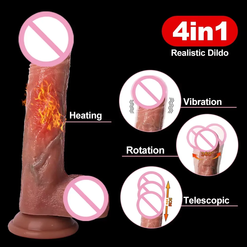 واقعية دسار تلسكوبي هزاز أنثى محفز كبير القضيب المكونات الشرج مع التدفئة Thrusting الجنس لعب للنساء #4