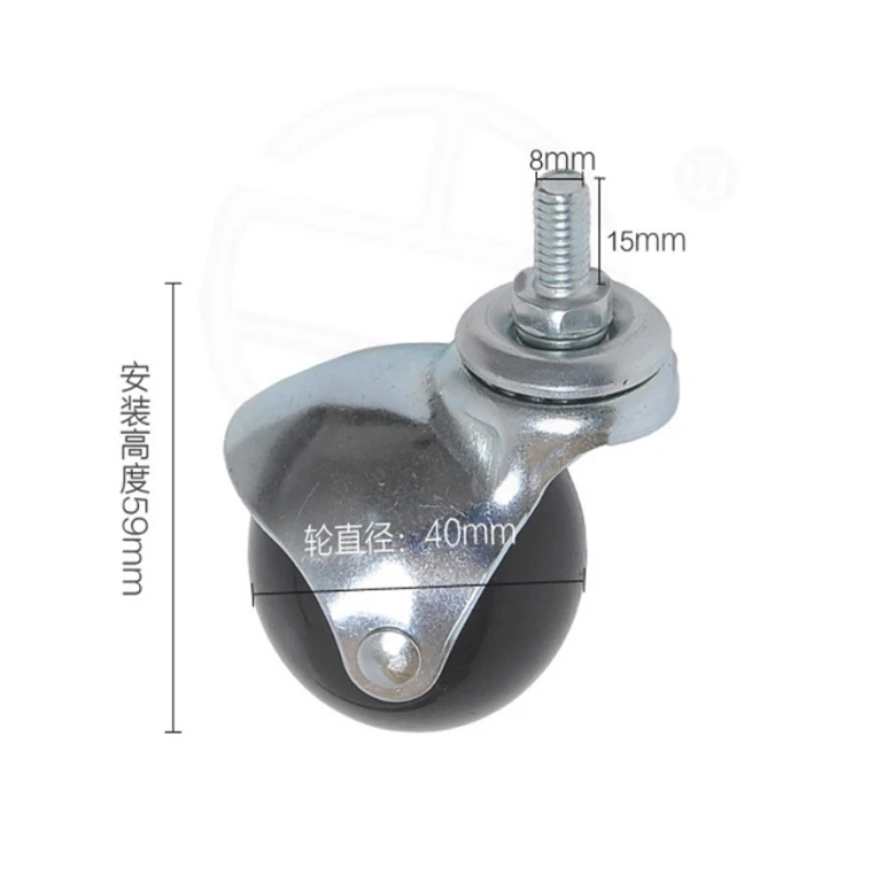 4pcs 1.5 Inch Caster wheel Swivel Caster Threaded Castor Wheel for Trolley Furniture rubber wheel