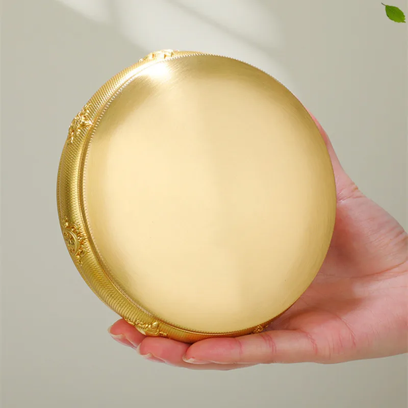 12.5cm Eight Auspicious Symbol Manza Beads Gold Plated Buddhist Tibetan Supplies Home/Office Putting Decorate Dish/Plate/Tray