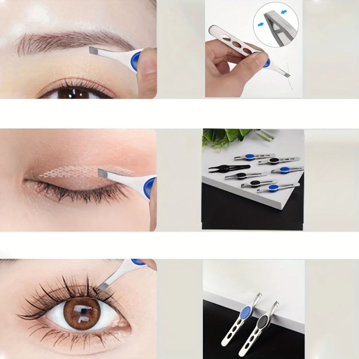 1/2 шт. Многофункциональный инструмент для ухода за бровями и бородой — прочная конструкция из нержавеющей стали, точный пинцет, борода, три часа