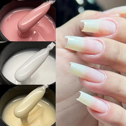 Jillnails 100g Self Leveling Nail Extension Medium Gel Natural Nail Builder for Nails Extension 100ml Milky Pink White