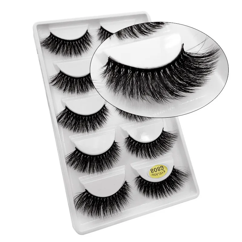 5 Pairs 3D Mink False Eyelashes h13, Soft Eyelash Extension Natural Eyelashes makeup Lashes Wholesale G800, G806