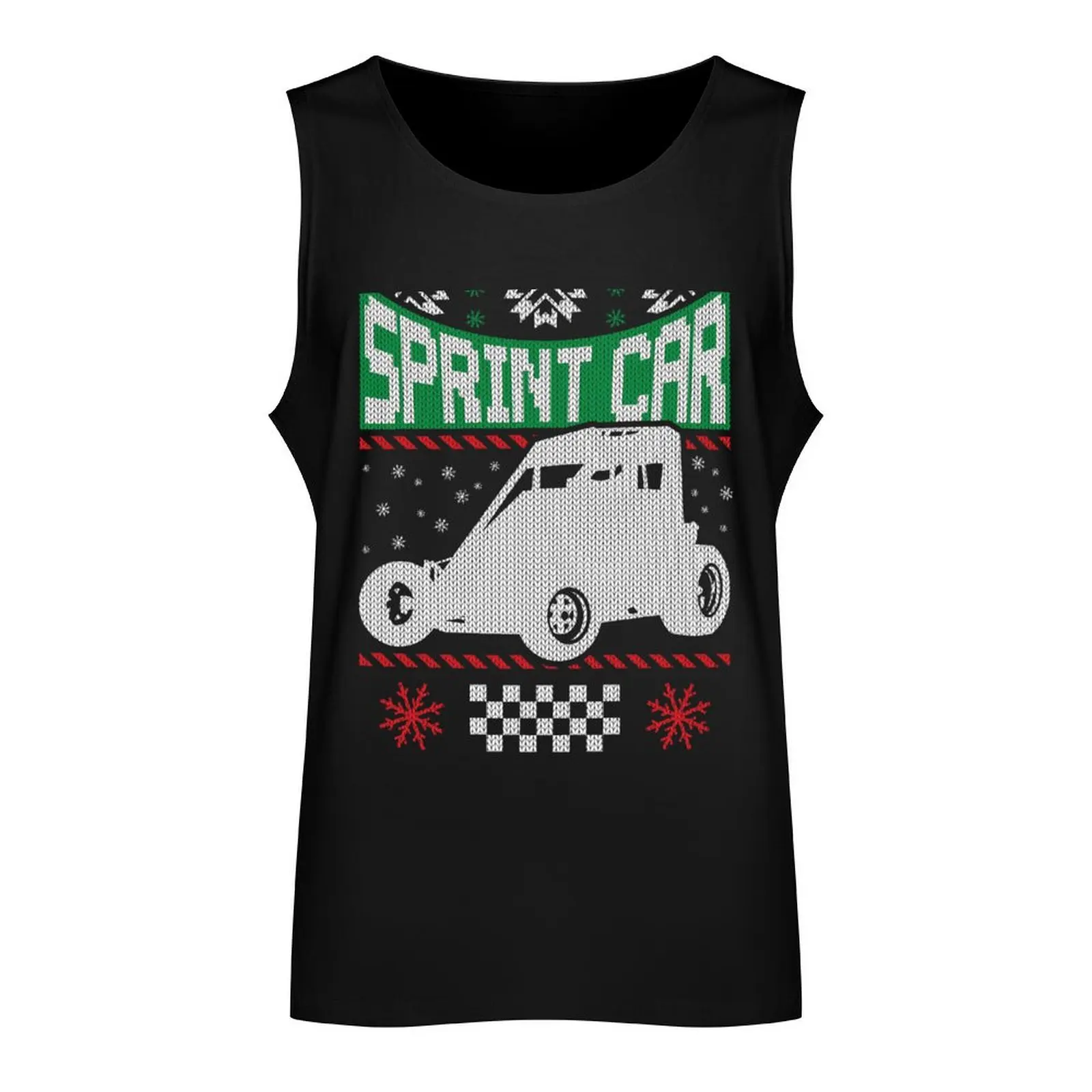 Sprint Car Racing Christmas Tank Top summer Men's tops sleeveless t-shirts for men