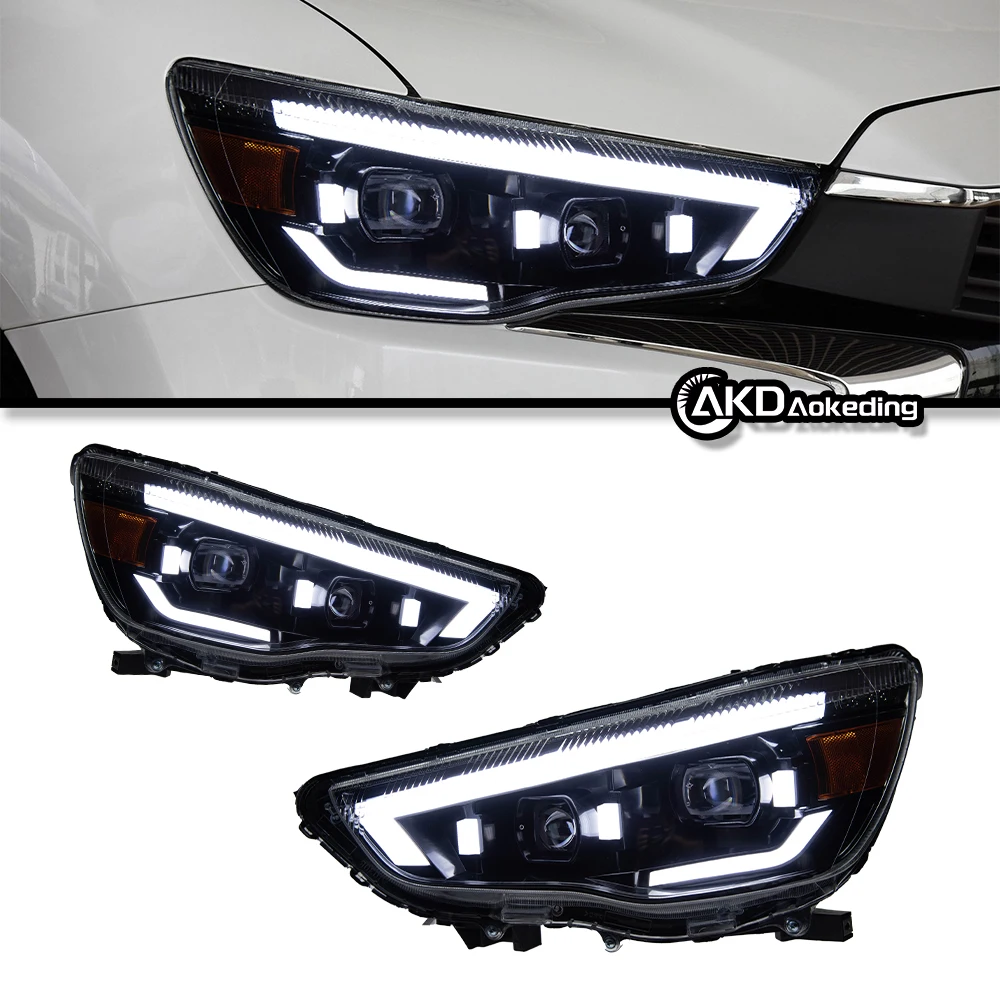 Auto Parts Headlights For Mitsubishi ASX 2013-2019 LED Headlights  latest Styling DRL Dual Projector Car Accesorios Modified