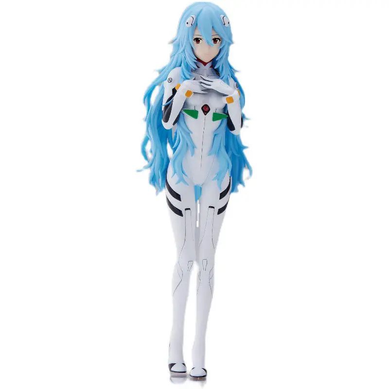 EVA Anime 21 Cm Long Hair Ayanami Rei Figure Peripheral Girl Kawaii Cartoon Model Chassis Living Room Ornament Cute Girly Heart