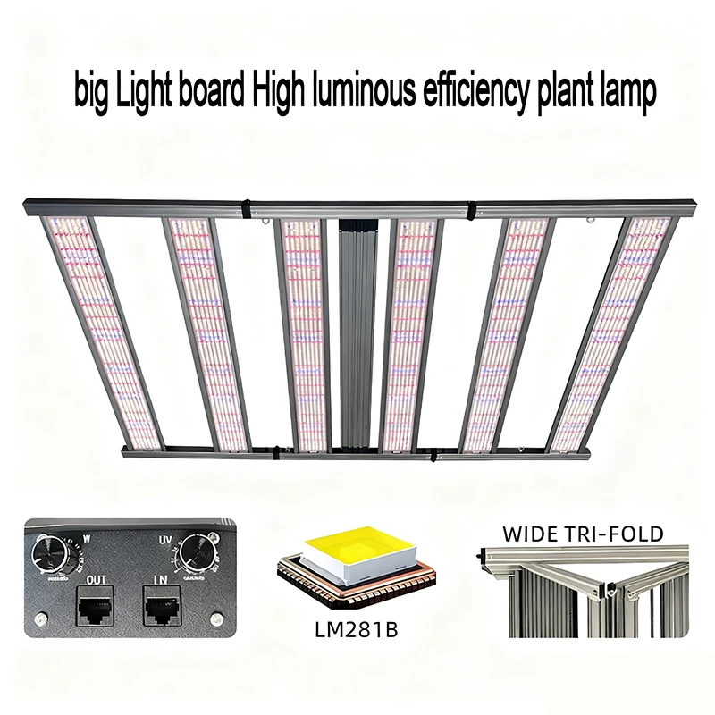 مصباح نمو النبات عالي الكفاءة كامل الطيف، مصباح إضاءة تكميلي للنباتات فوق البنفسجية باللون الأحمر والأزرق والأبيض #1