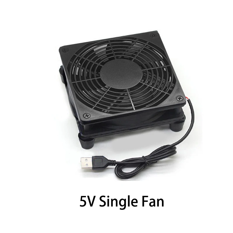Cooling Fan 12cm Heat Sink Router Host Chassis Set-top Box Base Axial Flow Usb Mute Switch Control 12025 5v