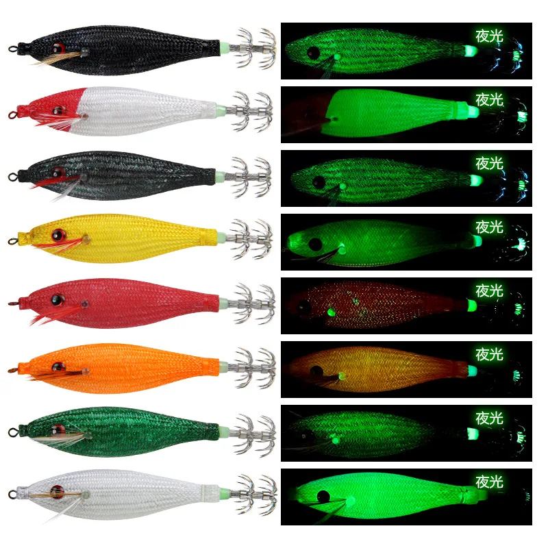 

Life-like Crowns 10g Toto Shrimp Hook Hard Bait Glow Noise Sound Squid Jig Sea Fishing Lure Set Artificial Cuttlefish Octopus