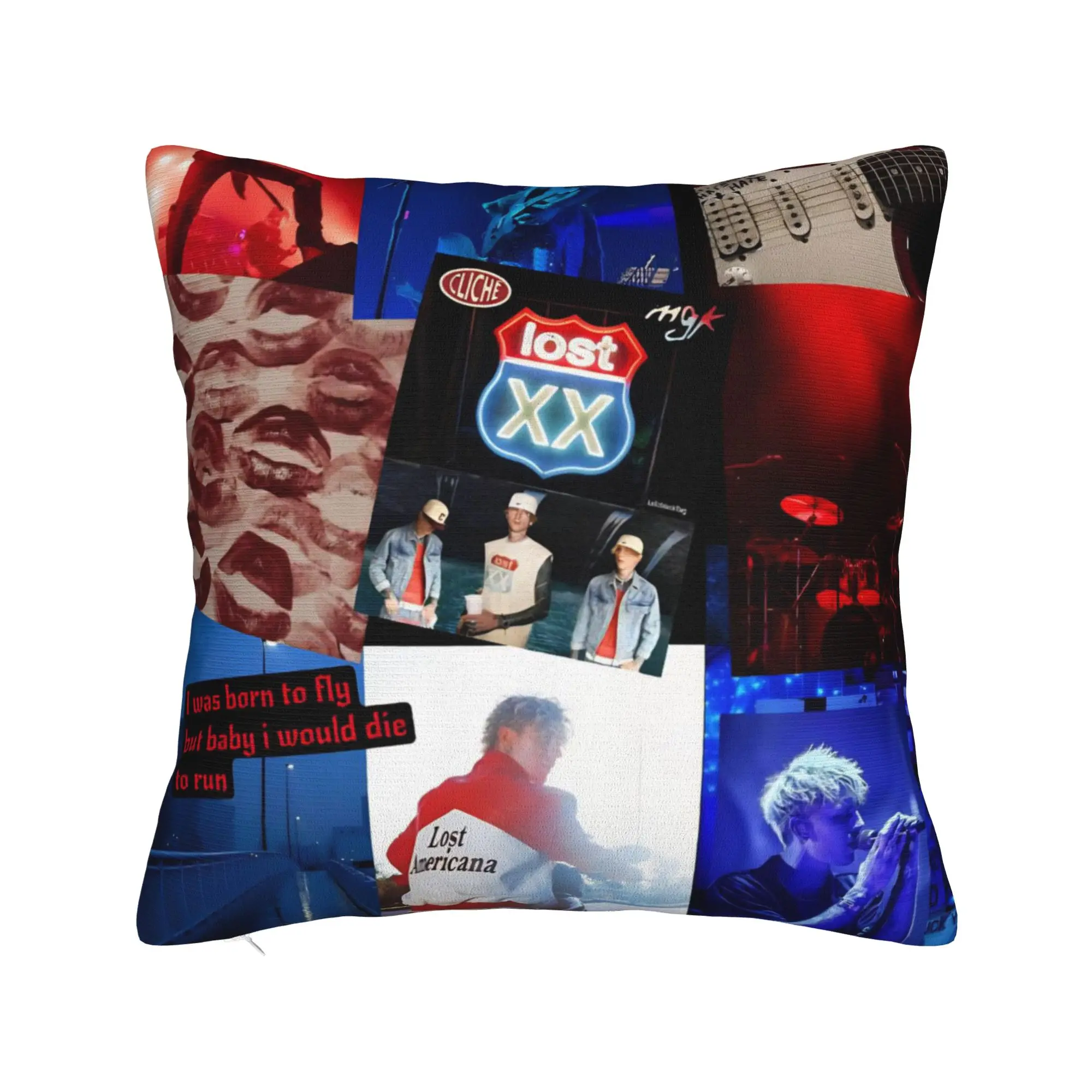 Decorative Pillow Cover MGK Lost Americana Tour 2025-2026 Stuff Home  Throw Pillow Case Cover Square Multiple Sizes