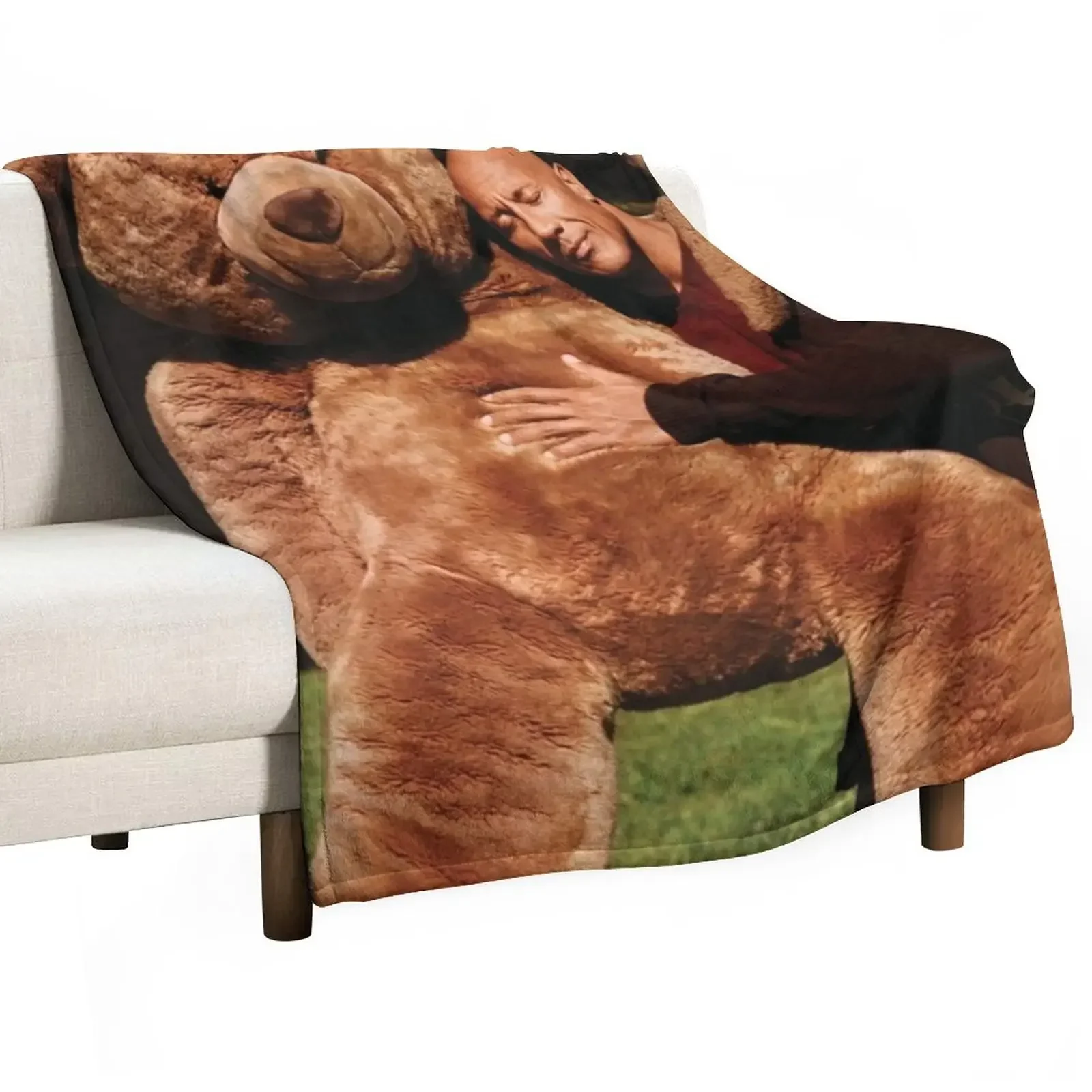 

the rock n bear Throw Blanket Flannel warm for winter Decorative Throw Luxury Brand Blankets