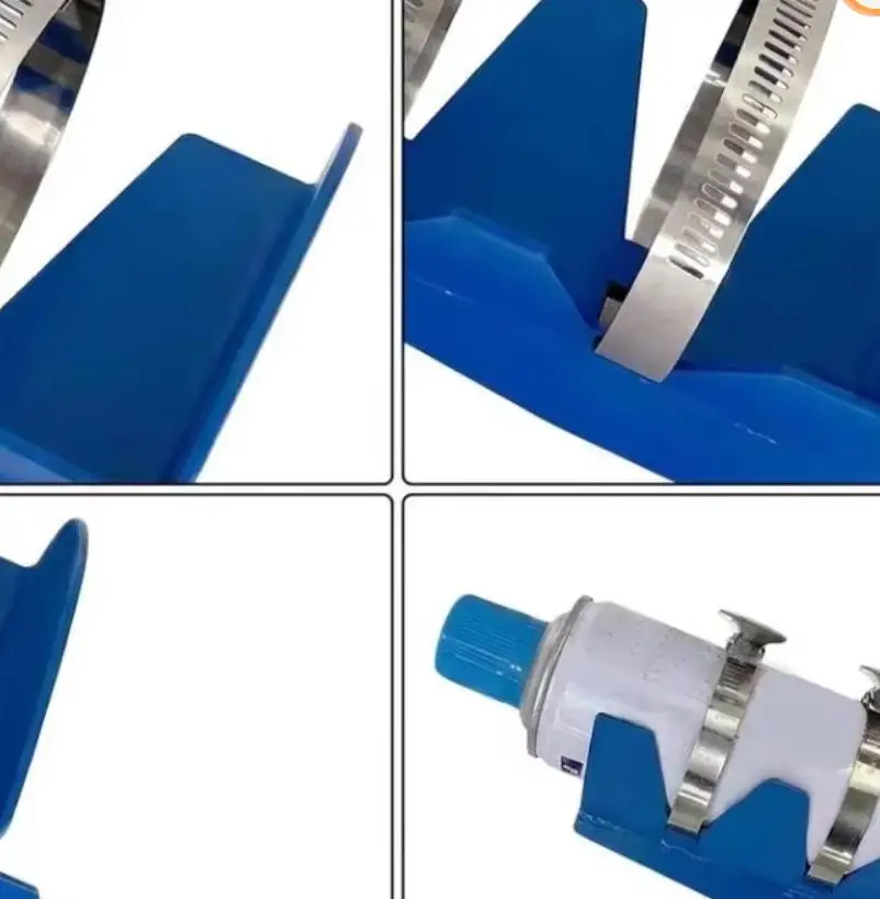 Sprühfarben-Dosen-Schüttler für Säbelsäge mit verstellbarem Edelstahl-Klemmriemen, passend für 2-3 Zoll Sprühdosen