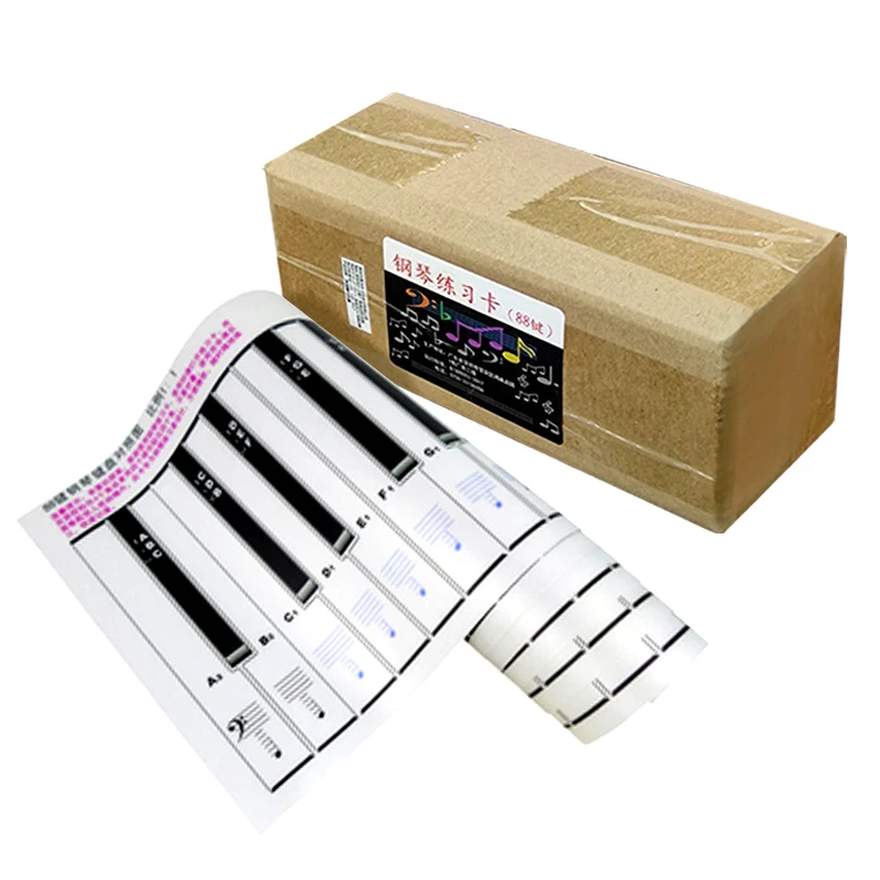 البيانو 88-مفتاح 1:1 ورقة ممارسة لوحة المفاتيح المحمولة المبتدئين بالإصبع موقف اليد ممارسة تدوين الموظفين لوحة المفاتيح مقارنة الرسم البياني #6