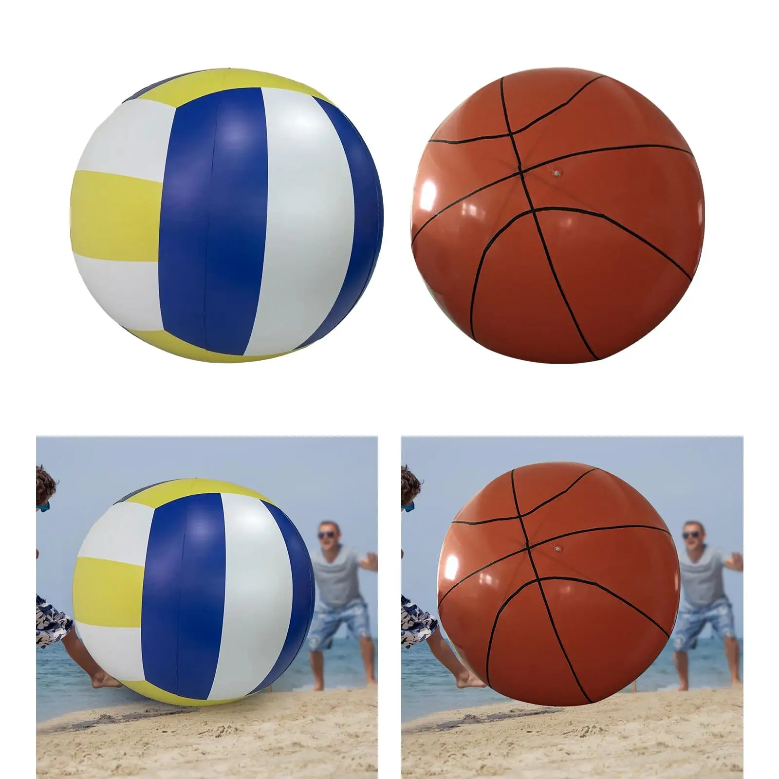 Giant Inflatable Beach Ball Sports Ball Outdoor Favors Party Decoration Swimming Pool Birthday Outdoor Activity Huge Pool Toy