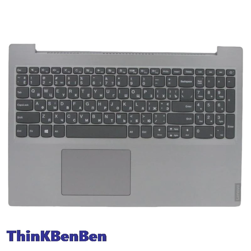 UKR Ukrainian Platinum Grey Keyboard Upper Case Palmrest Shell Cover For Lenovo Ideapad L340 15 15IWL 15API 5CB0S16659