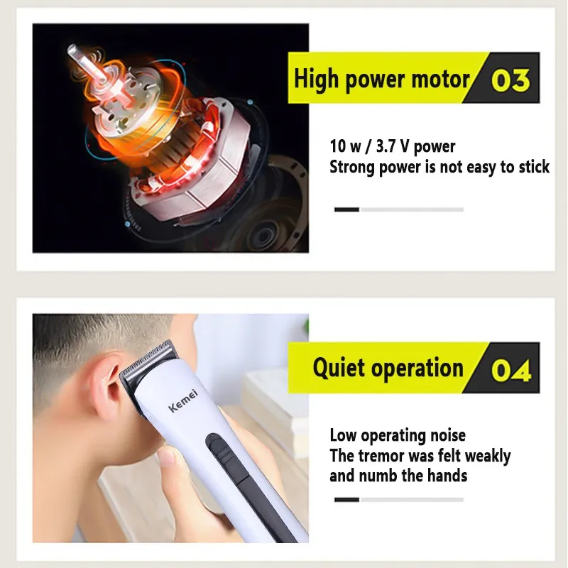 Kemei 2516 Hair Clipper Trimmer ตัดเครา Trimmer เครื่องโกนหนวดไฟฟ้ามีดโกนหนวดไฟฟ้าตัดผมสำหรับ Man