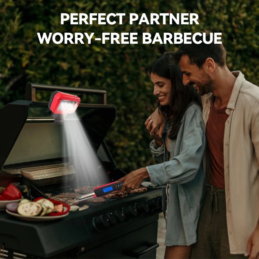 WENMEICE Digital Meat Thermometer LED Portable Barbecue Light Set Cooking Food Barbecue Tool Set