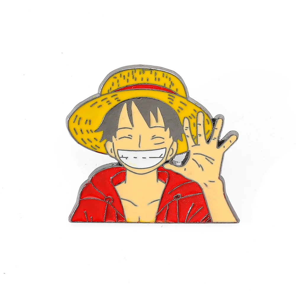 

1 шт., брошь с персонажем аниме, модная эмалированная булавка «Обезьяна Д. Луффи», рюкзак, одежда, ювелирные изделия, металлические значки, аксессуары, подарки