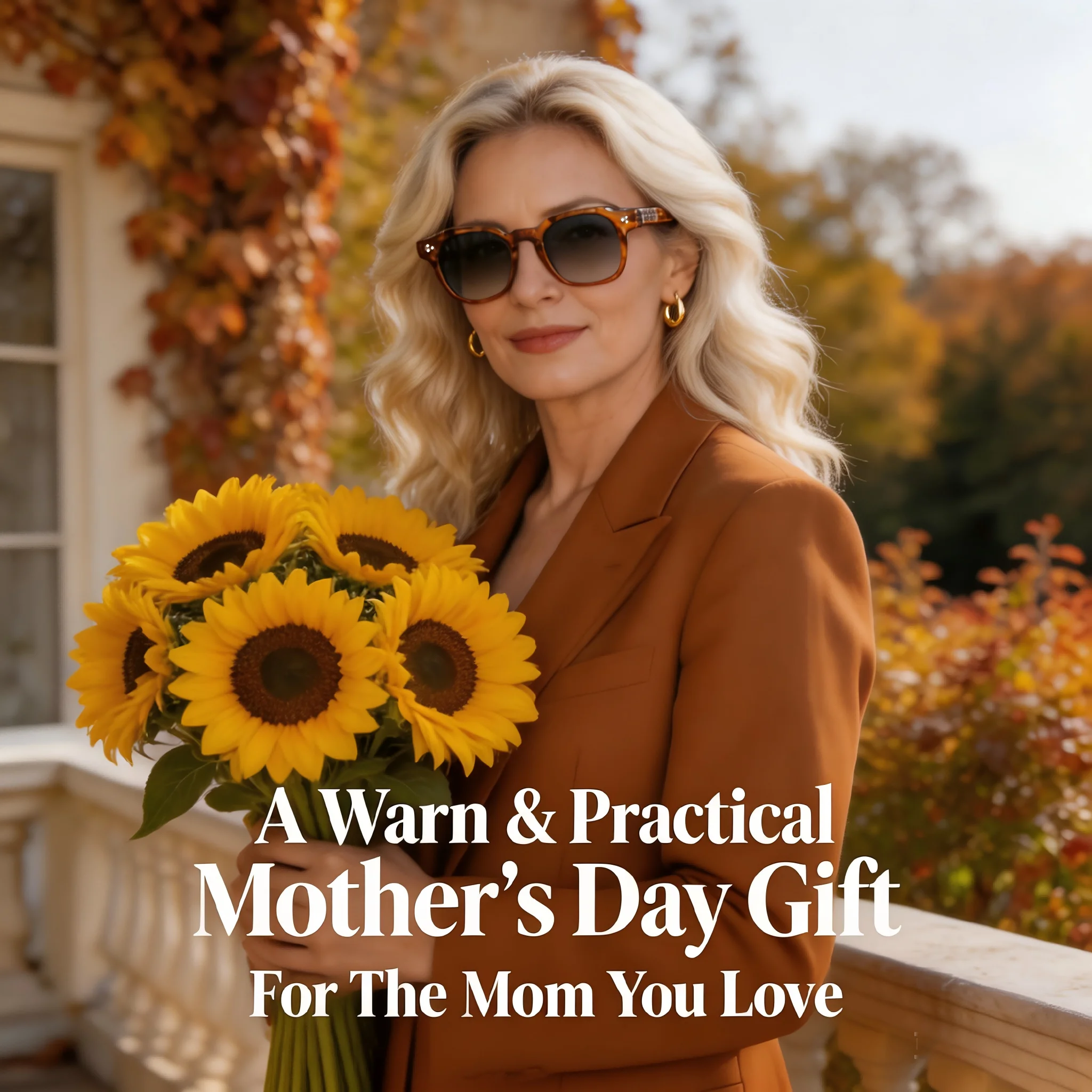 

CATERSIDE Mother's Day Gift Sunglasses Transparent Orange Square Frame Sun Glasses Green Gradient Lens Sunglasses Retro Glasses