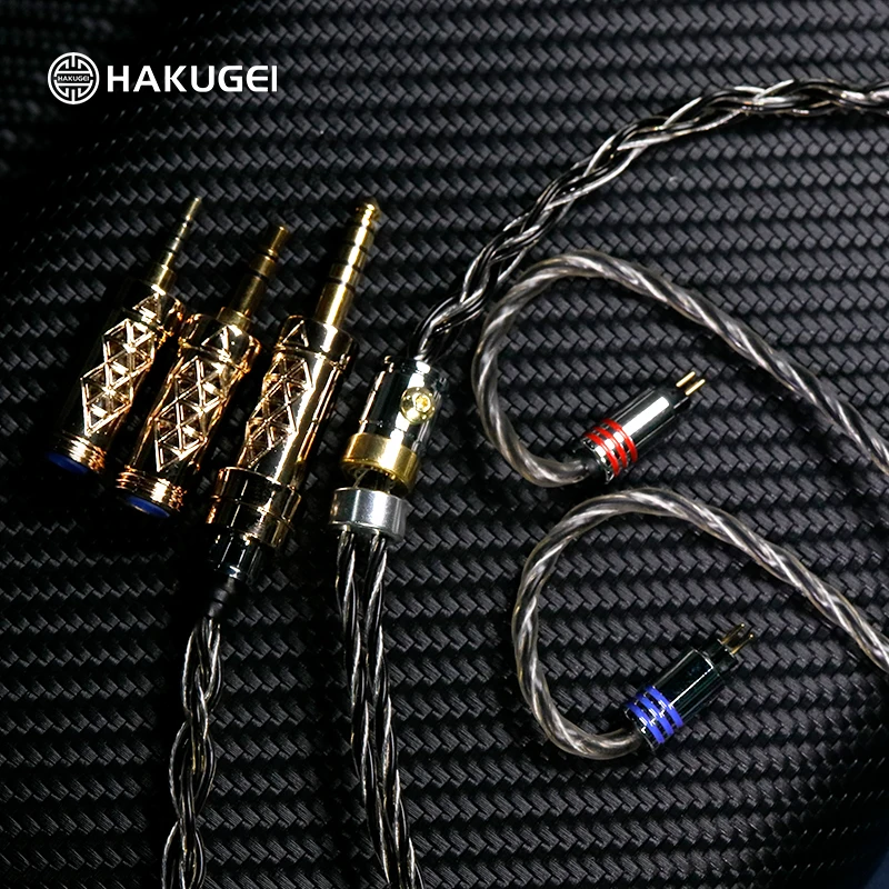 

Hakugei Turtle 3-в-1 переключаемый кабель для наушников «сделай сам» 8N OCC, линия обновления из чистого серебра, золотого медного сплава