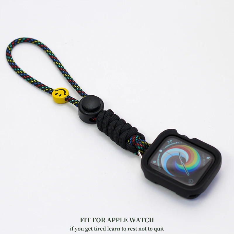 For Apple Watch lanyard 41mm 42mm 45mm 46mm 49mm hand hold short lanyard s10 s9 s8 s7 s6 Color pocket watch braided lanyard s5