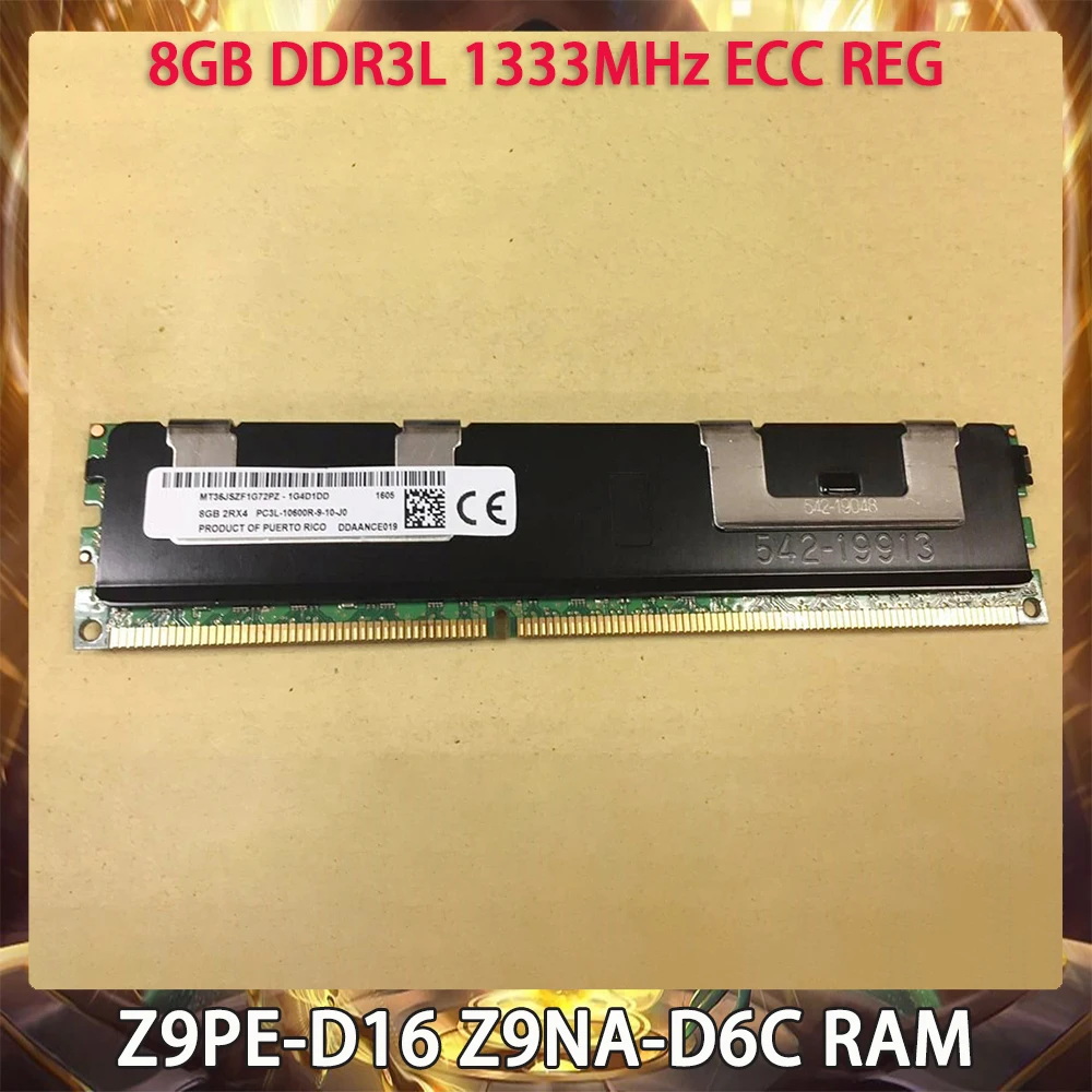 

RAM For ASUS Z9PE-D16 Z9NA-D6C 8GB DDR3L 1333MHz ECC REG Server Memory Works Perfectly Fast Ship High Quality