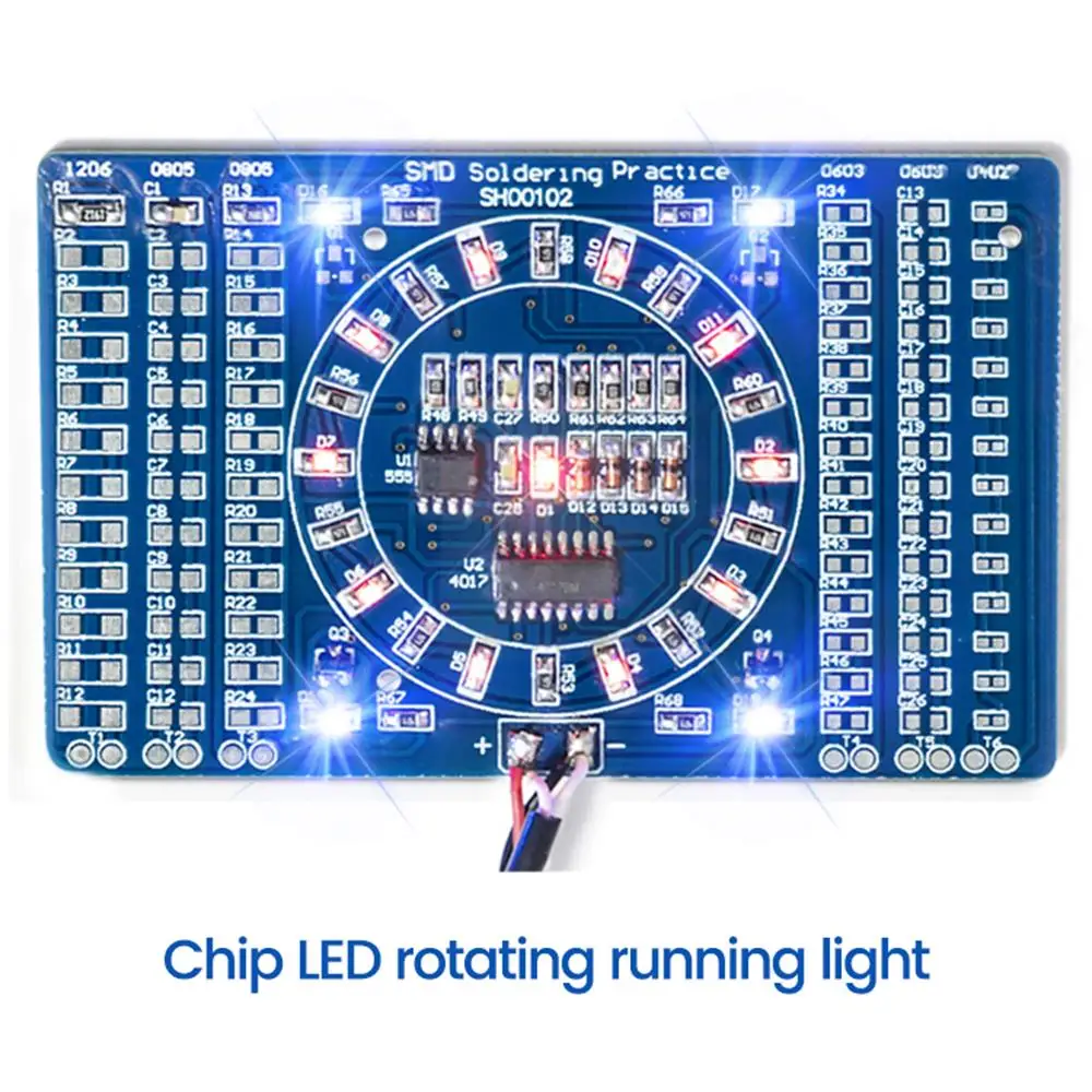 3-12V SMD komponentowa deska do ćwiczeń spawalniczych DIY zestaw funkcji lampy płynącą wodą zestaw elektroniczny do spawania obwodów drukowanych