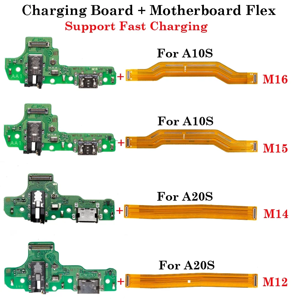 

Pop USB Fast Charging Charger Main Motherboard Flex Cable For Samsung Galaxy A10S A20S M15 M14 M12 A107F A207F Dock Connector Bo