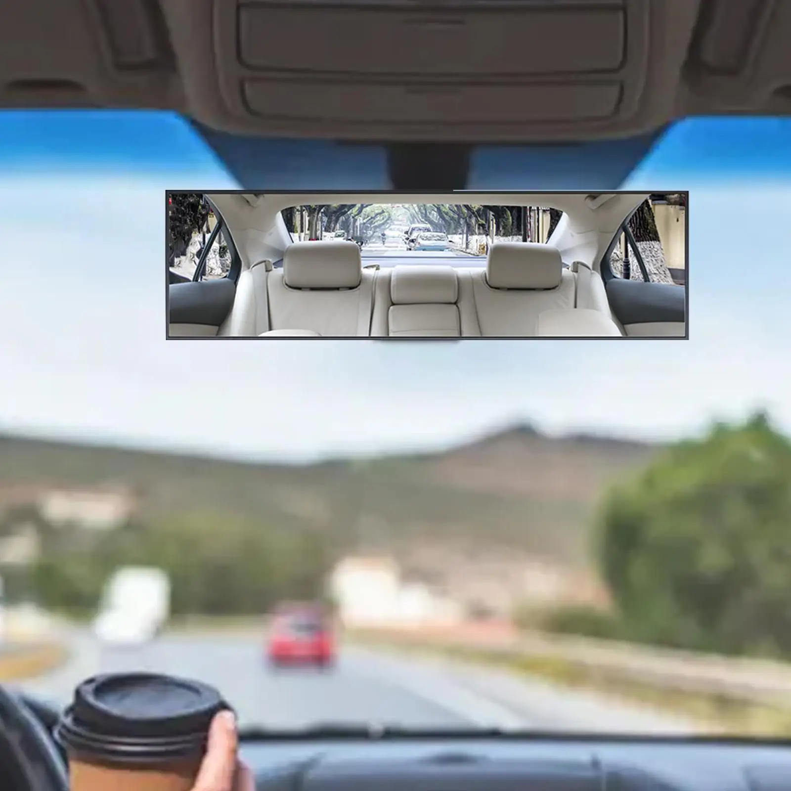 

Car Rearview Mirror Extender Easy to Install Clip on for Suvs Trucks Vehicles Automotive Accessories Panoramic Rear View Mirror