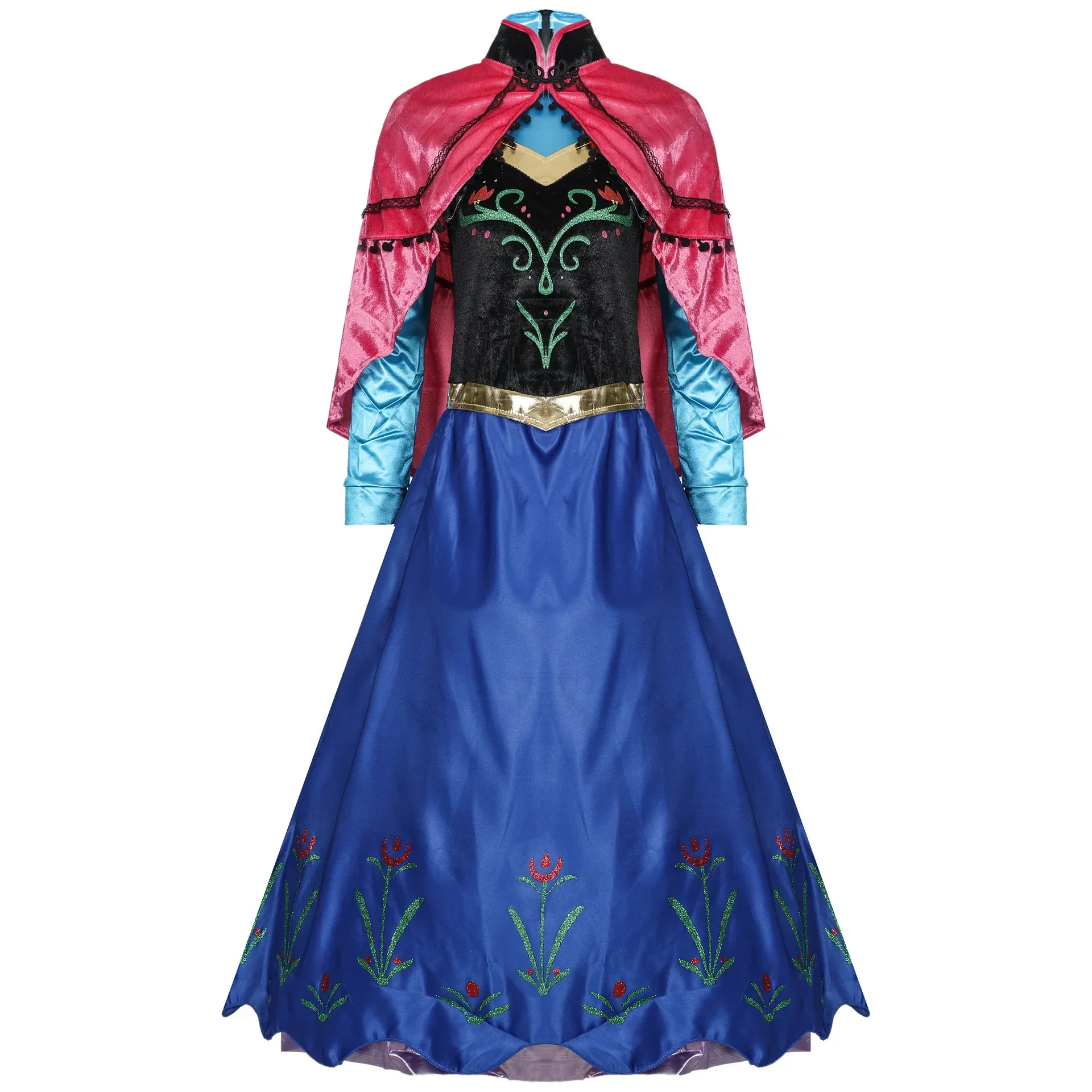 2025Disfraz de Halloween Gelo e Neve Cosplay Anime Anna Vestido Adulto