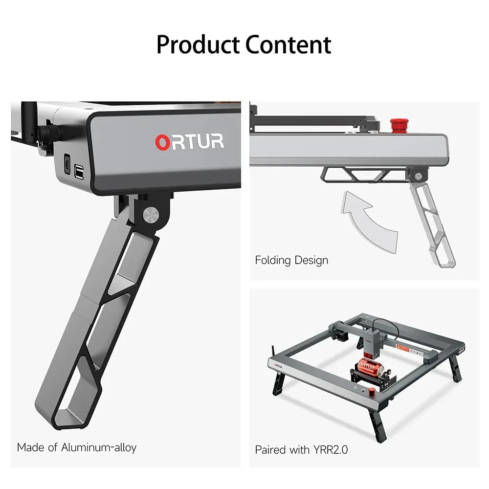 Ortur Foldable Feet for Laser Master 3 Series Laser Engraver FFT1.0 Increase Height of Engraving Machine