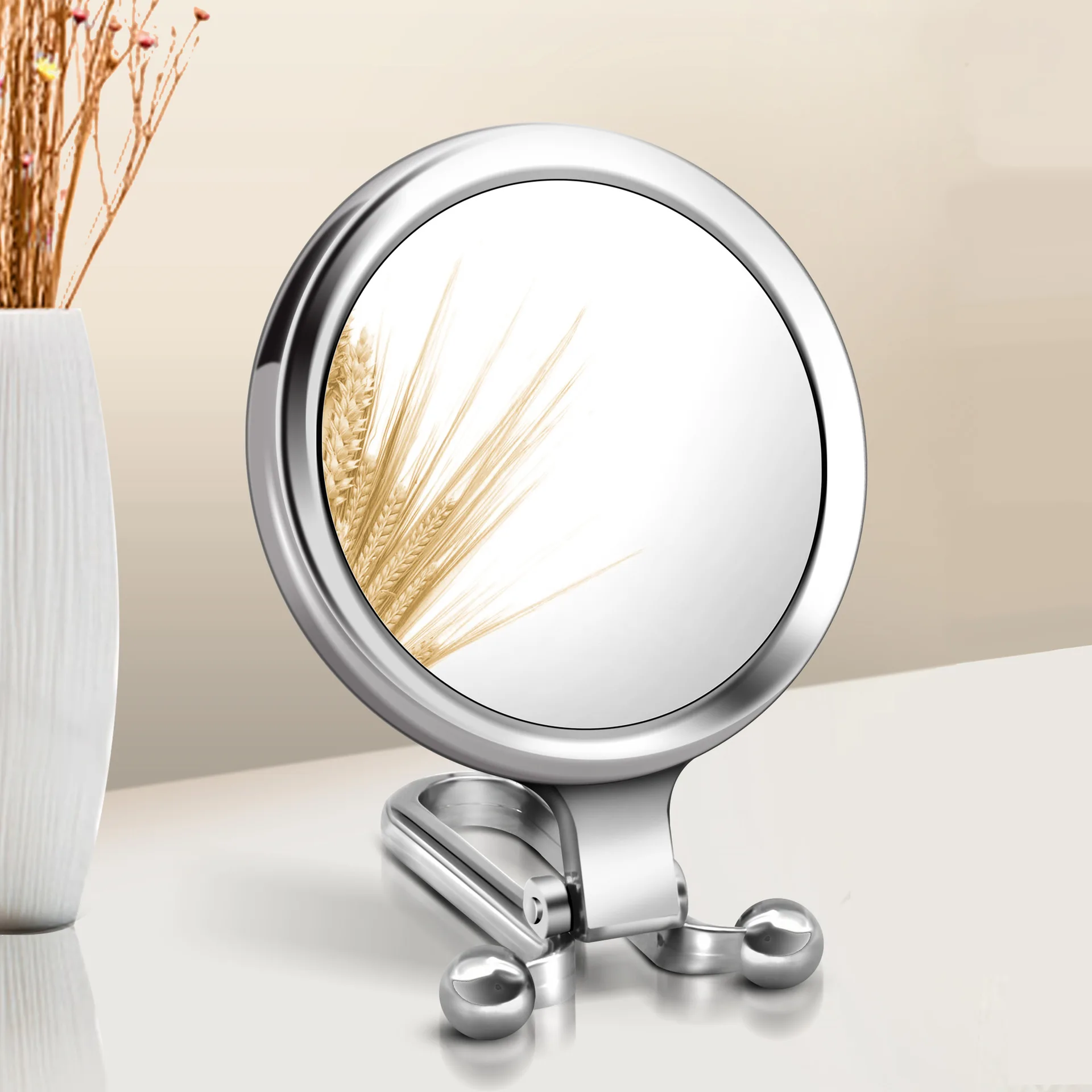 2/5/10x Magnifying Handheld Mirror Double Sided Magnification Super Clear Makeup Mirror Compact Portable Travel Handle Mirror