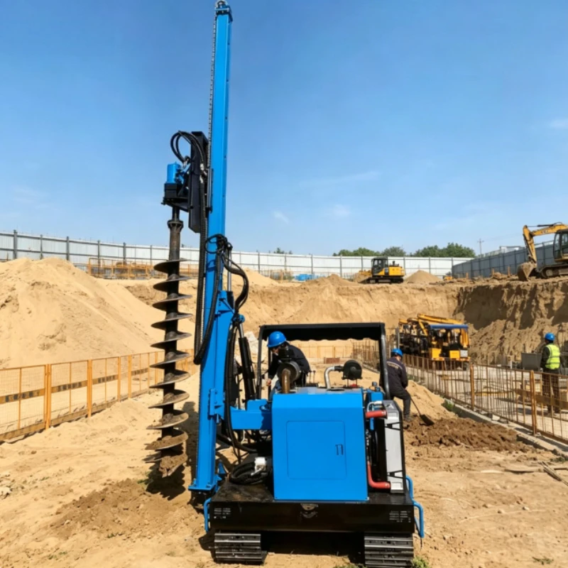 Customized Stable Performance Hydraulic Solar Pile Driver Machine for Ground Mount Solar Projects with Drilling