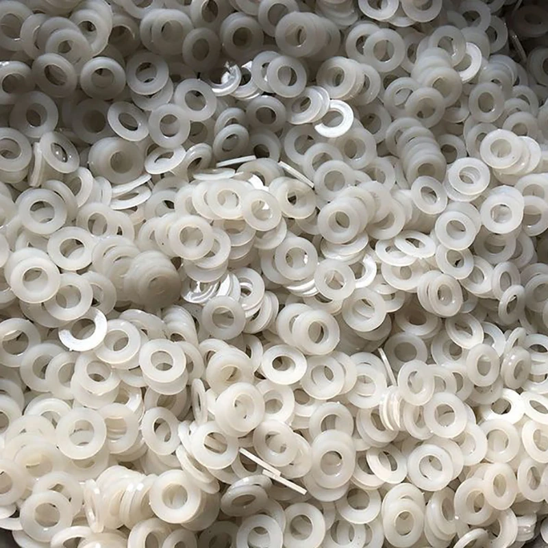 White Nylon Plastic Flat Washer Set M2M2.5M3M4M5M6M8M10 M12M14M16 M18 M20 Plastic Washer Insulation Leak-Proof Gasket