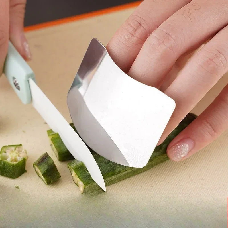Stainless Steel Finger Protector Kitchen Novice Vegetable Cutting Anti Cutting Hand Tool Multifunctional Finger Protection Cover