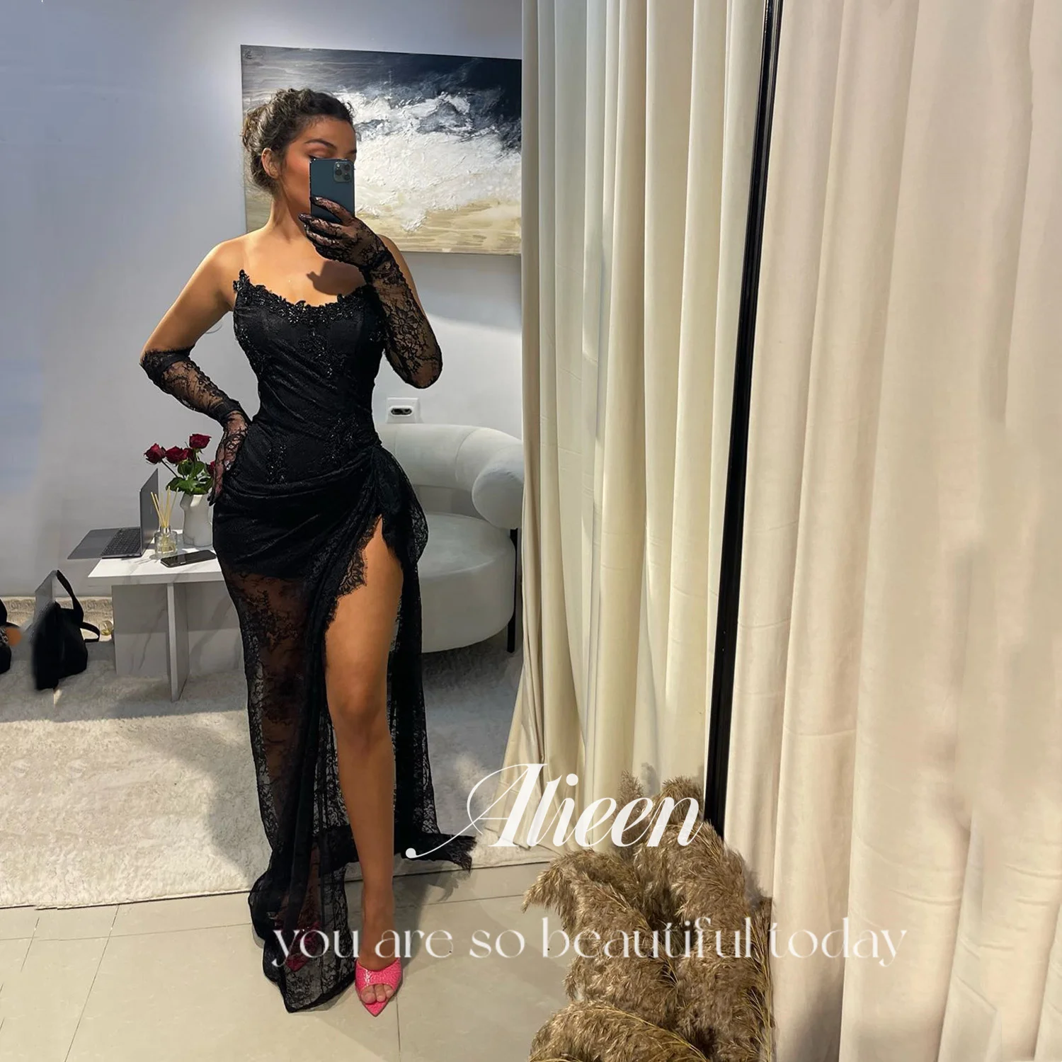 

Aileen Black Prom Dresses for Special Occasions Customized فساتين سهرة Vestidos De Festa Elegant Party Dresses 2025 Mermaid Gala