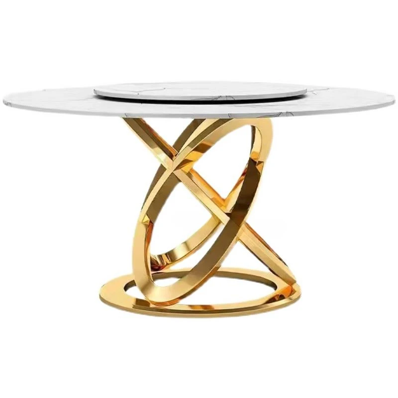 

Dining Table With Chairs Golden Mild Luxury Custom Restaurant Furniture Large Family Wine Table Made Of Black Marble For Kitchen