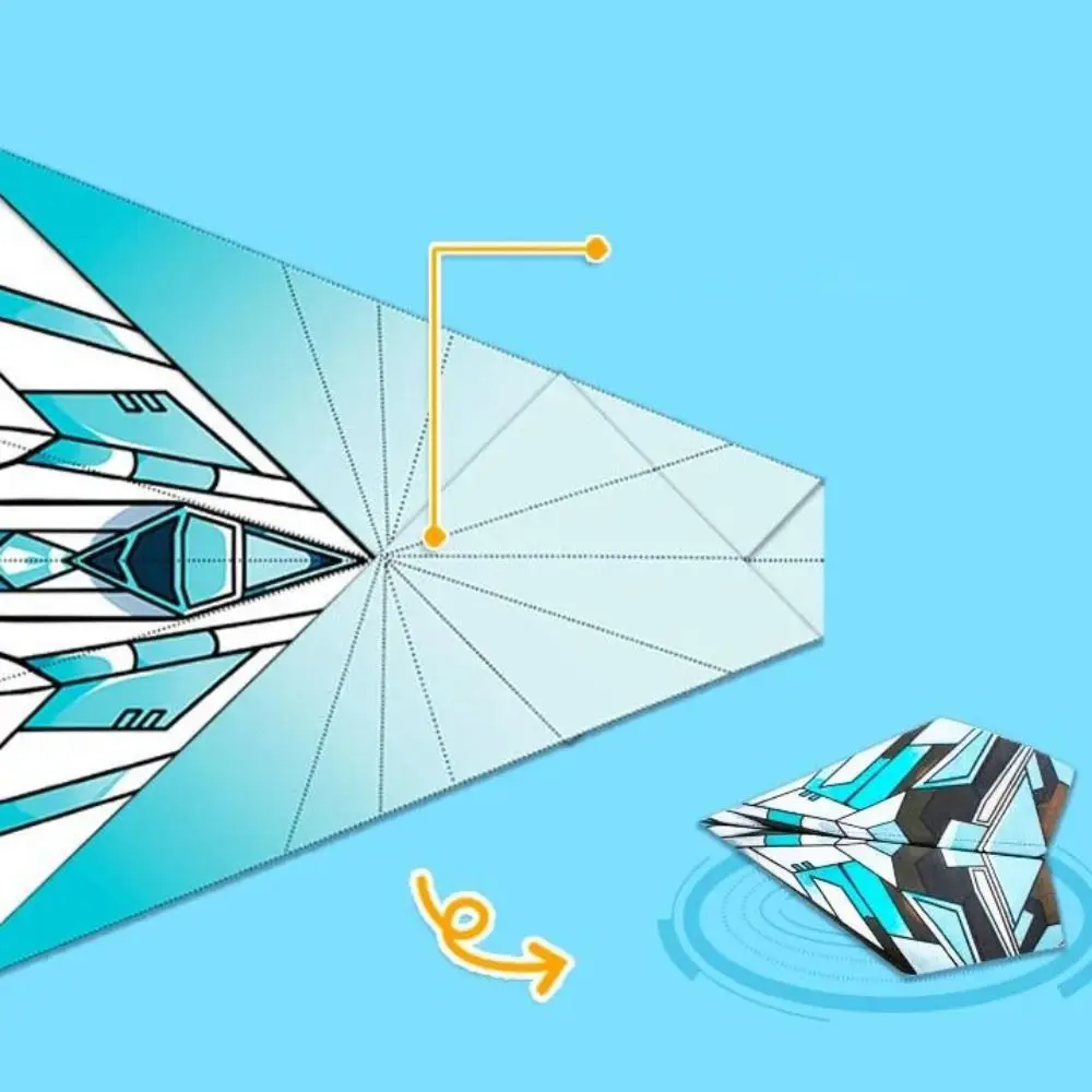 Papier fait à la main ensemble de papier coloré Art apprentissage pliant avion Origami ensemble 3D dessin animé polyvalent papier avion jouet