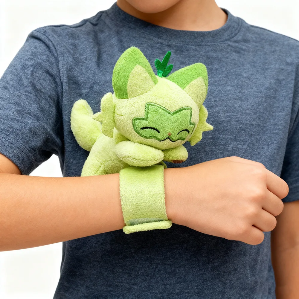New Kawaii Sprigatito Wristband Plush Doll Toys Cute Anime Figure Dolls Soft Wrist Band Christmas Birthday Gifts
