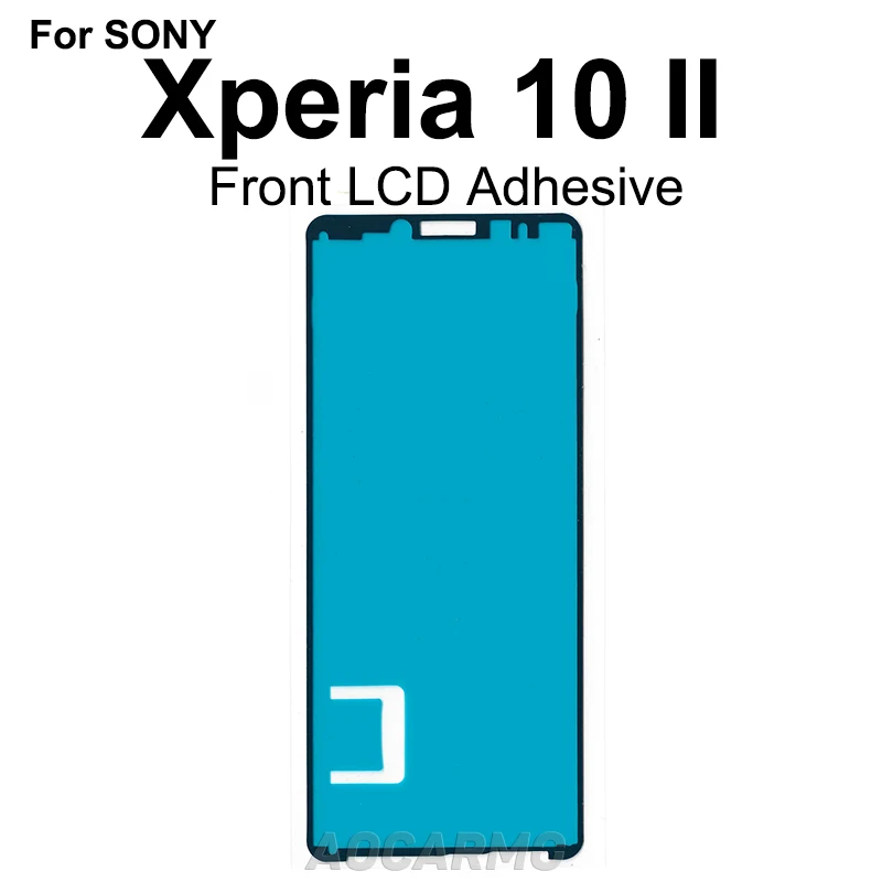 Aocarmo For Sony Xperia 10 II X10ii XQ-AU51 XQ-AU52 SO-41A SOV43 Front LCD Screen Sticker Tape Glue Back Cover Adhesive