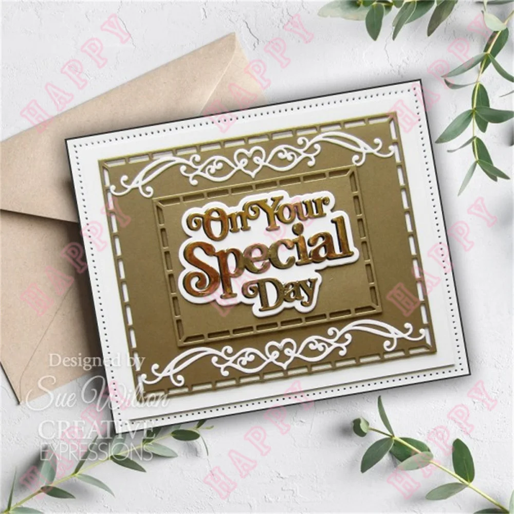 Metal Cut Dies Stained Glass Rose Heart Wishes Scrapbook Diary Decoration Paper Craft Embossing Template DIY Greet Card Handmade