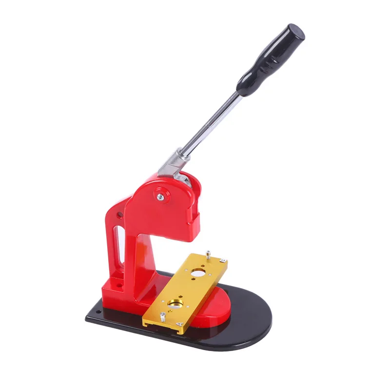 

Button Making Machine Red Rotary Badge Making Machine Without Mold Children DIY Gifts Pin Maker Button Making Supplies