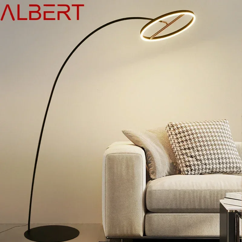 ALBERT Nordic Fishing Floor Lamp ModernFamily Living Room Beside The Sofa Creative LED Minimalism Standing Light