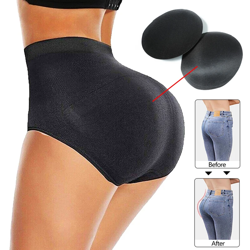 Calcinha do elevador do bumbum para mulheres, shapewear sexy, cintura média, controle push up, hip shapewear, hip almofadas shaper