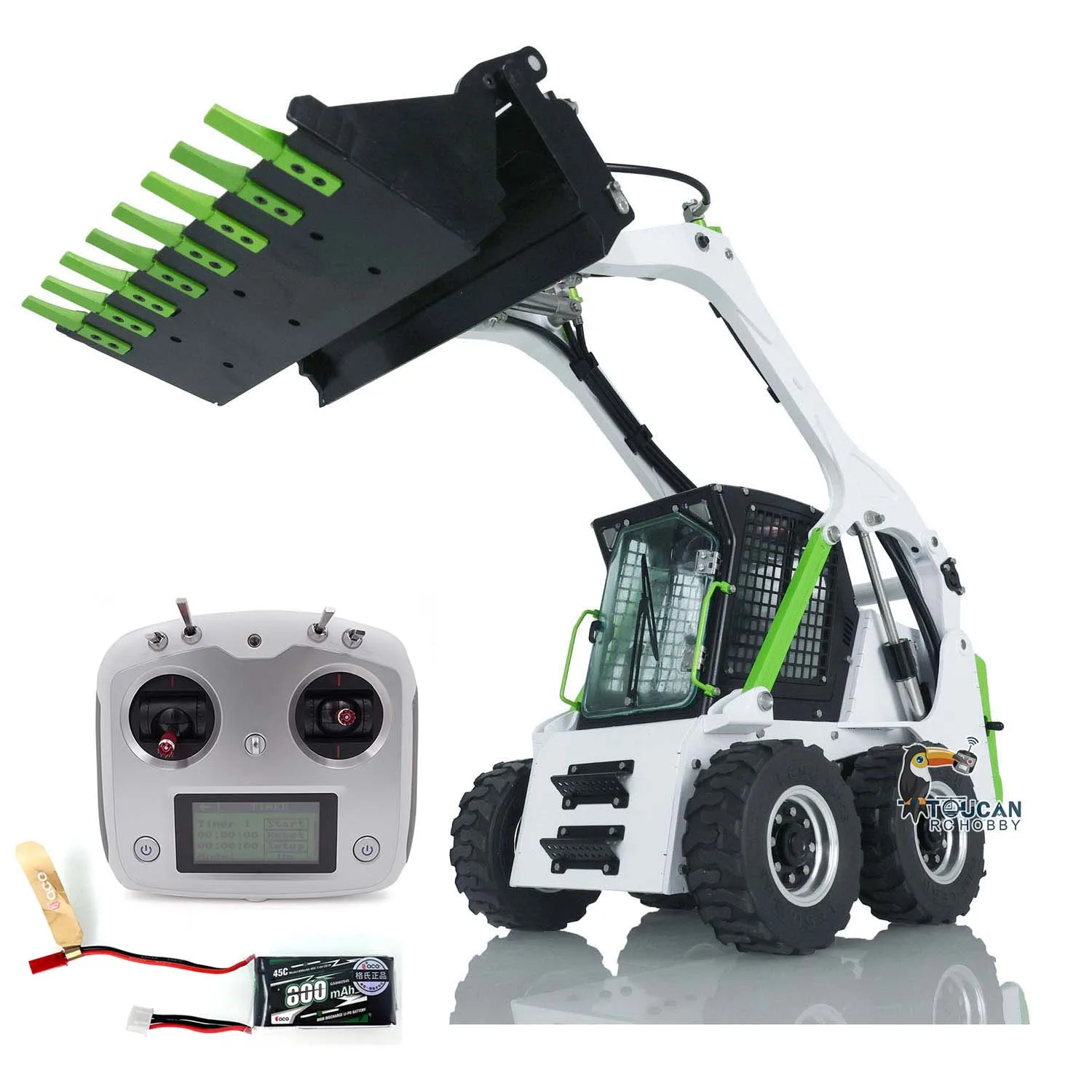 LESU 1/14 RC Loader Wheeled Skid-Steer Hydraulic Aoue Lt5H I6S Radio Controller ESC Motor Servo RC Model Toy Thzh1279-Smt3