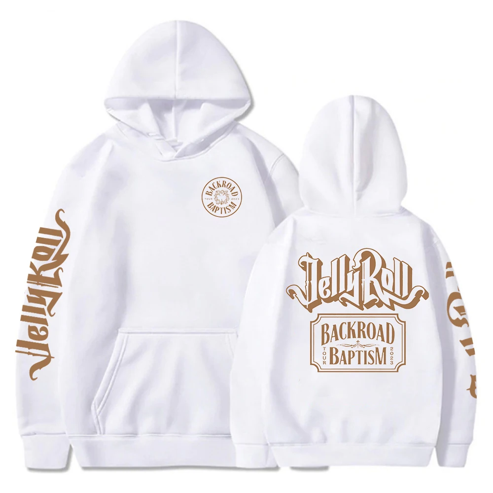 Jelly Roll Backroad battesimo felpa con cappuccio Hip Hop manica lunga Streetwear uomo donna felpa con cappuccio 2023 World Tour Clothes